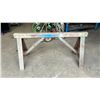 Image 2 : 2 WELDED STEEL SAW HORSES -APPROX. 5 1/4FT ACROSS X 2 1/2FT HIGH