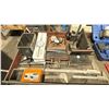 Image 2 : METAL MOBILE WORK CART WITH ASSORTED PRECISION MACHINIST ITEMS-GAUGES, CALIPERS, MAGNETIC