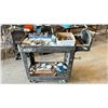 Image 1 : MOBILE WORK CART WITH CONTENTS -ASSORTED MILLING & DRILLING BITS AND WELDING MISCELLANEOUS
