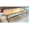 Image 1 : GROUP OF 8 FOLDING TABLES (ASSORTED SIZES) ** TABLES ONLY CONTENTS NOT INCLUDED **