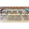 Image 3 : GROUP OF 8 FOLDING TABLES (ASSORTED SIZES) ** TABLES ONLY CONTENTS NOT INCLUDED **