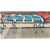 Image 4 : GROUP OF 8 FOLDING TABLES (ASSORTED SIZES) ** TABLES ONLY CONTENTS NOT INCLUDED **