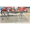 Image 5 : GROUP OF 8 FOLDING TABLES (ASSORTED SIZES) ** TABLES ONLY CONTENTS NOT INCLUDED **