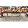 Image 7 : GROUP OF 8 FOLDING TABLES (ASSORTED SIZES) ** TABLES ONLY CONTENTS NOT INCLUDED **