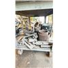 Image 4 : MOBILE STEEL WORK CART WITH CONTENTS-STEEL FABRICATING ASSORTED MACHINE PARTS, HARDWARE AND TOOLS
