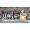 Image 1 : PALLET OF MACHINE PARTS, THREADED EYELETS AND RATCHET TIE-DOWNS