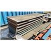 Image 4 : 4 PALLETS OF MISCELLANEOUS - TIRES, PALLET RACKING SIDE RAILS, TRUCK STORAGE TAILGATE AND BOARDS