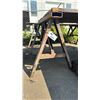 Image 2 : 1.5" THICK STEEL TOP STEEL SAWHORSE WORK TABLE APPROX. 6'W X 4'D X 2.5'H