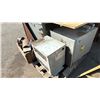 Image 3 : PALLET OF 3 INDUSTRIAL ELECTRICAL TRANSFORMERS & CRATE OF MISCELLANEOUS BOLTS