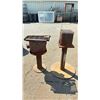 Image 2 : TWO METAL WELDERS BURNING STANDS 33"H & 40"H