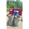 Image 1 : STACK OF ASSORTED WASTE RECEPTACLES - APPROX. 15