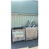Image 1 : 2 LARGE WOODEN CRATES & CONTENTS - ASSORTED METAL & ASSORTED HARD PLASTICS