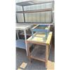 Image 2 : GROUP OF 5 METAL WORK TABLES - ASSORTED SIZES
