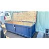 Image 1 : LARGE WOODEN BLUE STORAGE BOX - APPROX. 8.5'W X 3'D X 3'H