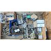 Image 1 : CONTENTS OF LARGE WOODEN STORAGE BOX ASSORTED LUBRICANTS, FITTINGS, THREADED COUPLERS &