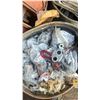 Image 4 : 5 METAL 5 GALLON BUCKETS FILLED WITH ASSORTED CHAIN, HOOKS, HOISTS & MISCELLANEOUS