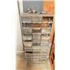 Image 5 : 2 ORANGE PIGEON HOLE PARTS ORGANIZERS WITH CONTENTS - NUTS, BOLTS, WASHERS & 2 SMALL PLASTIC PARTS