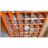 Image 4 : 2 METAL PIGEON HOLE PARTS ORGANIZERS WITH CONTENTS - NUTS, BOLTS & WASHERS