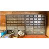 Image 3 : METAL PIGEON HOLE PARTS ORGANIZER & 2 SMALL PLASTIC PARTS ORGANIZERS WITH CONTENTS - NUTS, BOLTS &