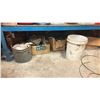 Image 7 : WELDED METAL SHELF UNIT AND ALL CONTENTS - 4 SHELVES OF MISCELLANEOUS SHOP ITEMS