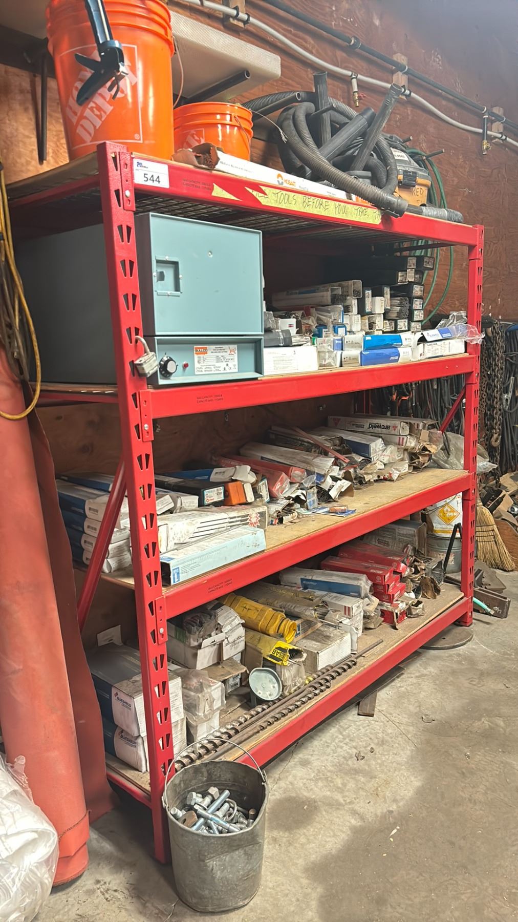 Snap On Racking SNAP ON SHELF RACKING UNIT WITH MESH DECK & PLYWOOD SHELF WITH A MAX ...