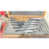 Image 2 : STARRETT MICROMETER SET IN WOODEN CASE 1"-6"