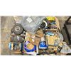 Image 2 : PALLET LOT OF ASSORTED MACHINE SHOP HARDWARE - BOLTS, SCREWS, STRAPS, HOSE LINES, MIG WELDING