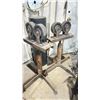Image 4 : GROUP OF 7 ASSORTED STEEL MATERIAL ROLLERS & WORKSTANDS