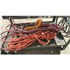 Image 3 : METAL MOBILE SHOP CART WITH ASSORTED HOSE LINES, EXTENSIONS CORDS & MISCELLANEOUS