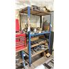 Image 2 : BLUE METAL SHELVING UNIT WITH CONTENTS - ASSORTED STEEL & MISCELLANEOUS