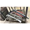Image 1 : GROUP OF HAND TOOLS - PIPE WRENCHES, 2" X 3/8" COMBINATION WRENCH, RIDGID 36" PIPE WRENCH, SQUARES,