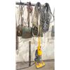 Image 4 : GROUP OF RIGGING SLINGS, EXTENSION CORDS, POWER CORD, SHOVELS & VACUUM
