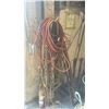 Image 2 : MISCELLANEOUS LOT OF AIR LINE EXTENSION CORDS & METAL MATERIAL STANDS