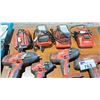 Image 2 : GROUP OF 4 HILTI POWER TOOLS - CORDLESS DRILL + 3 IMPACT WRENCHES WITH 8 BATTERIES & 8 CHARGERS