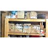 Image 2 : WOODEN STORAGE SHELF & CONTENTS - HILTI ITEMS, TOOLS, ANCHORING ADHESIVE, ASSORTED ABRASIVE CUT OFF