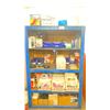 Image 1 : WOODEN SHELF UNIT & CONTENTS - SAFETY GOGGLES & ASSORTED SAFETY EQUIPMENT
