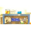 Image 2 : WOODEN SHELF UNIT & CONTENTS - SAFETY GOGGLES & ASSORTED SAFETY EQUIPMENT