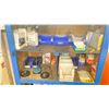 Image 3 : WOODEN SHELF UNIT & CONTENTS - SAFETY GOGGLES & ASSORTED SAFETY EQUIPMENT