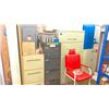 Image 1 : GROUP OF ASSORTED FILING CABINETS, WOODEN CABINETS & BENCH SEAT