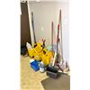 Image 1 : LOT OF ASSORTED COMMERCIAL MOP BUCKETS, MOPS, BROOM, DUST PAN ECT