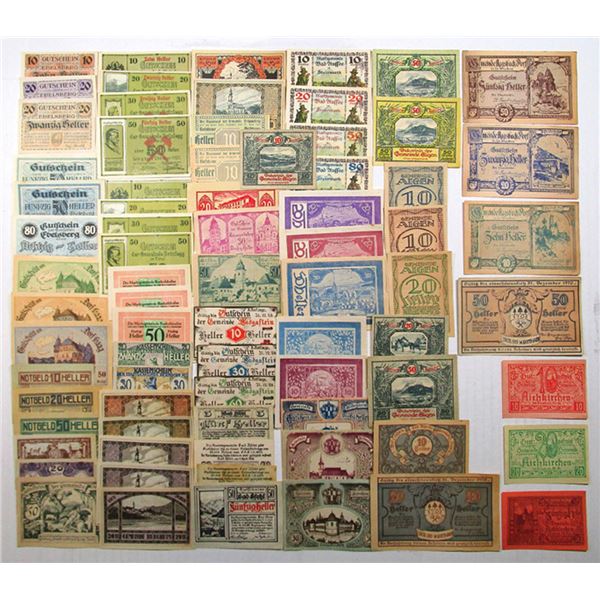 Ebelsberg, Desselbrunn, Diersbach, Haag Dorf, and other Austrian Cities Issued Notgeld, 1920