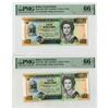Image 1 : Central Bank of Belize, 1991, High Grade Sequential Pair of Issued Banknotes