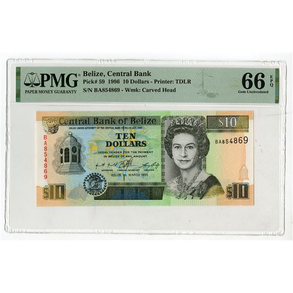 Central Bank of Belize, 1996, High Grade Issued Banknote