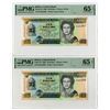 Image 1 : Central Bank of Belize, 1996, Sequential Pair of Issued Banknotes