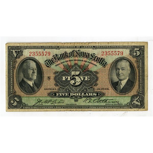 Bank of Nova Scotia, 1935, Issued Banknote