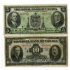 Image 1 : Royal Bank of Canada & Imperial Bank of Canada, 1935 & 1939, Issued Banknote Pair