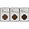 Image 1 : China: Hupeh Province, Trio of 10 Cash, (1902-05), Copper, Y-122, NGC Graded AU DETAILS.