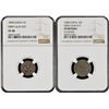 Image 1 : China: Kirin Province, Pair of 5 and 10 Cents, 1898, Silver, L&M-520 and 519, NGC Graded VF.