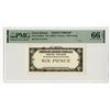 Image 1 : British Armed Forces, ND (1960s), Unlisted 6 Pence, "Top Pop" and Only Graded Proof Special Voucher 