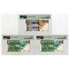 Image 2 : Bank of Israel, 1998 to 2002 (ND 2003),Trio of Issued Banknotes